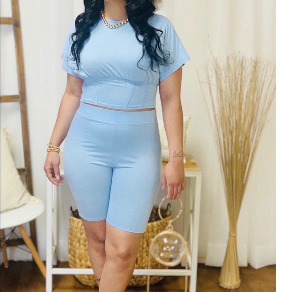 2 piece set light blue set
